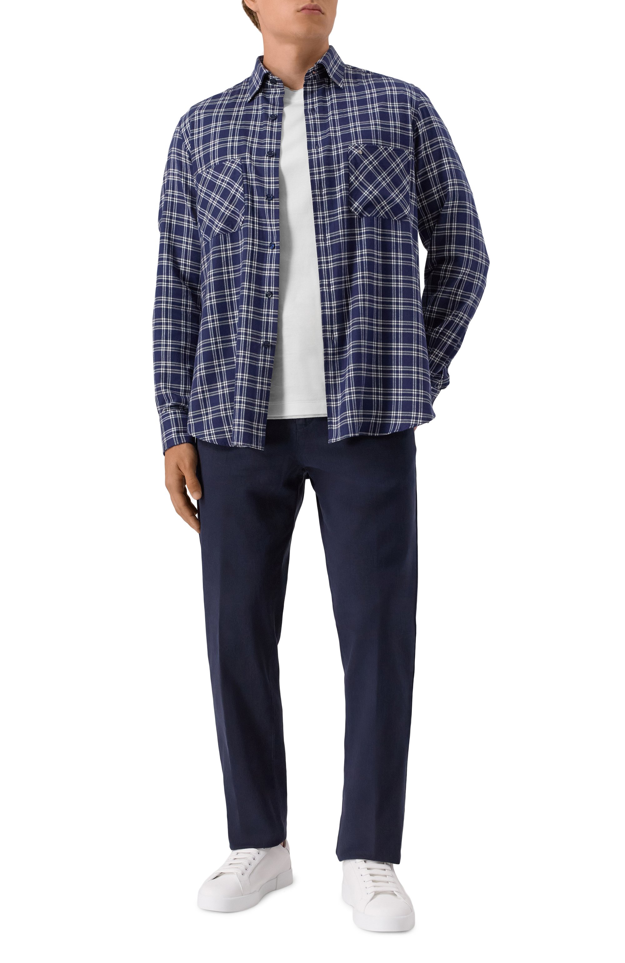 Рубашка из хлопка и лиоцелла STEFANO RICCI темно-синего цвета по цене 109000 руб., арт. SP008058/BN2821, фото 2 Рубашка из хлопка и лиоцелла STEFANO RICCI, арт. SP008058/BN2821, фото 2