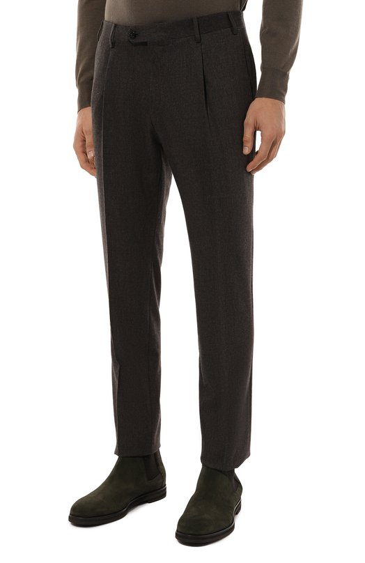 Брюки из шерсти и кашемира Corneliani 945B03-9418540 Коричневый  945B03-9418540 Фото 3