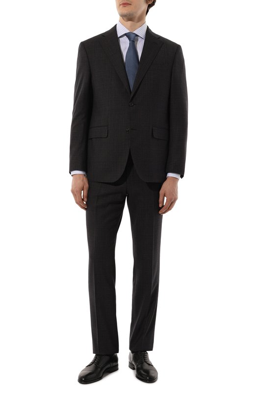 Хлопковая сорочка Zegna 701527A7/9MS0BA Голубой  701527A7/9MS0BA Фото 2