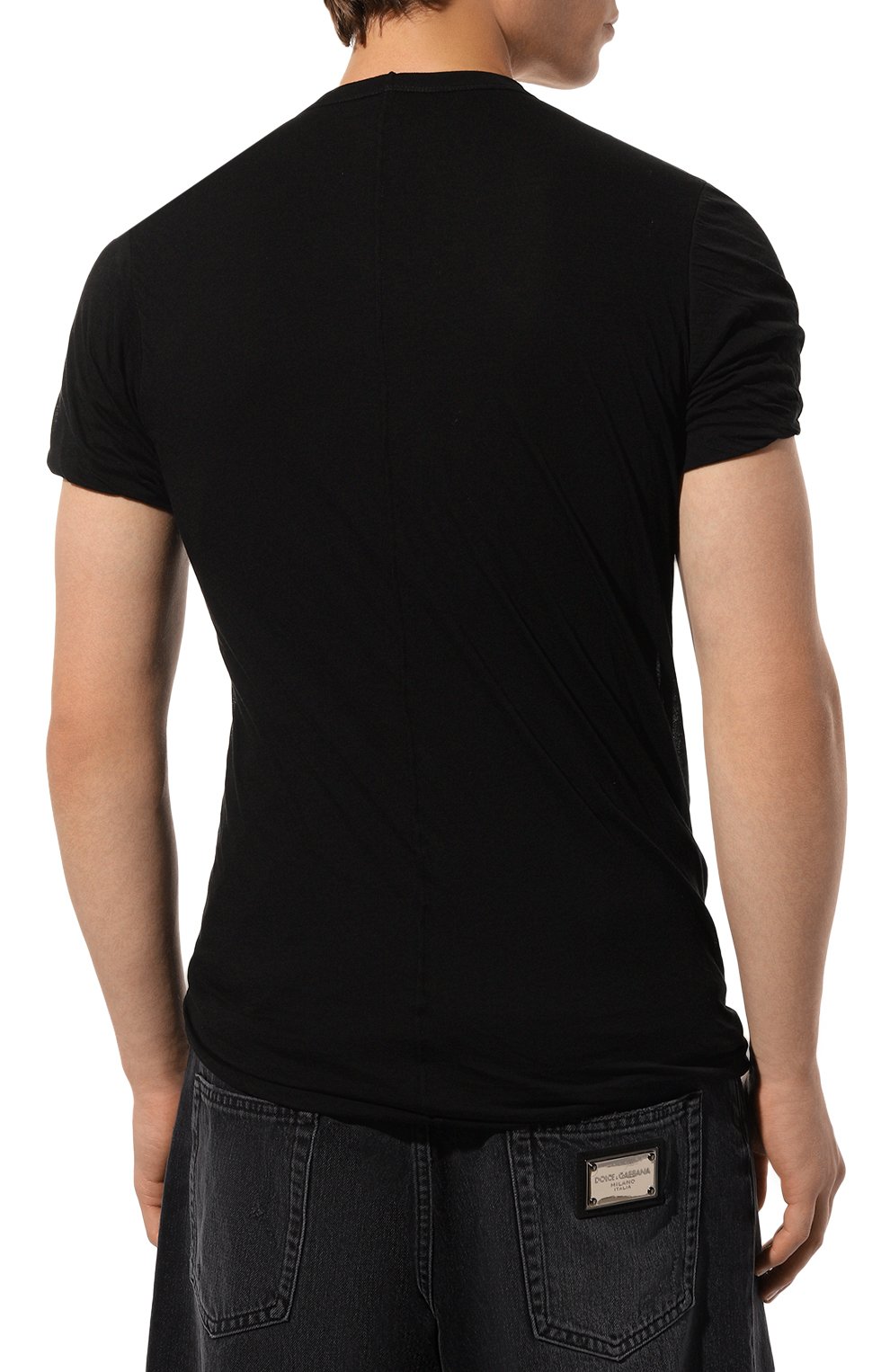 Хлопковая футболка RICK OWENS, арт. RU02D6256/UC, фото 4