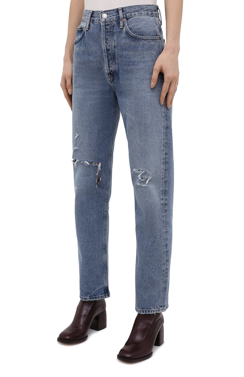 Джинсы AGOLDE синего цвета по цене 32700 руб., арт. A154B-1141, фото 3 Джинсы AGOLDE, арт. A154B-1141, фото 3