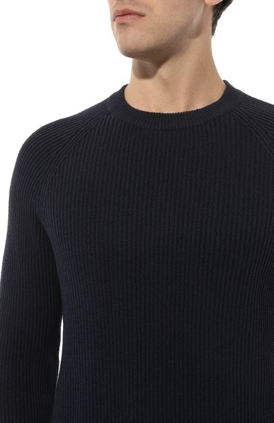 Хлопковый джемпер BRUNELLO CUCINELLI темно-синего цвета по цене 99500 руб., арт. M2W70B2286, фото 5 Хлопковый джемпер BRUNELLO CUCINELLI, арт. M2W70B2286, фото 5