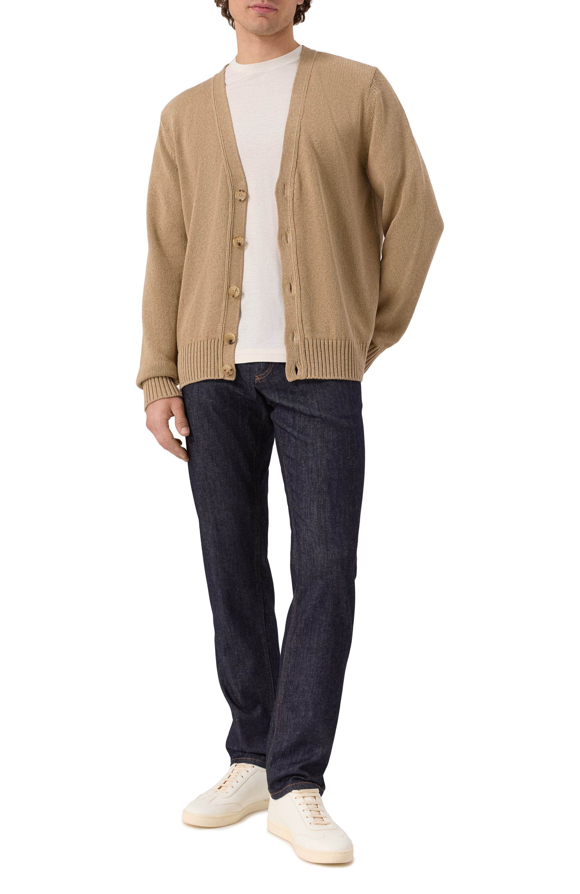 Кардиган из шелка и льна MVST светло-бежевого цвета по цене 115000 руб., арт. A018/7660, фото 2 Кардиган из шелка и льна MVST, арт. A018/7660, фото 2