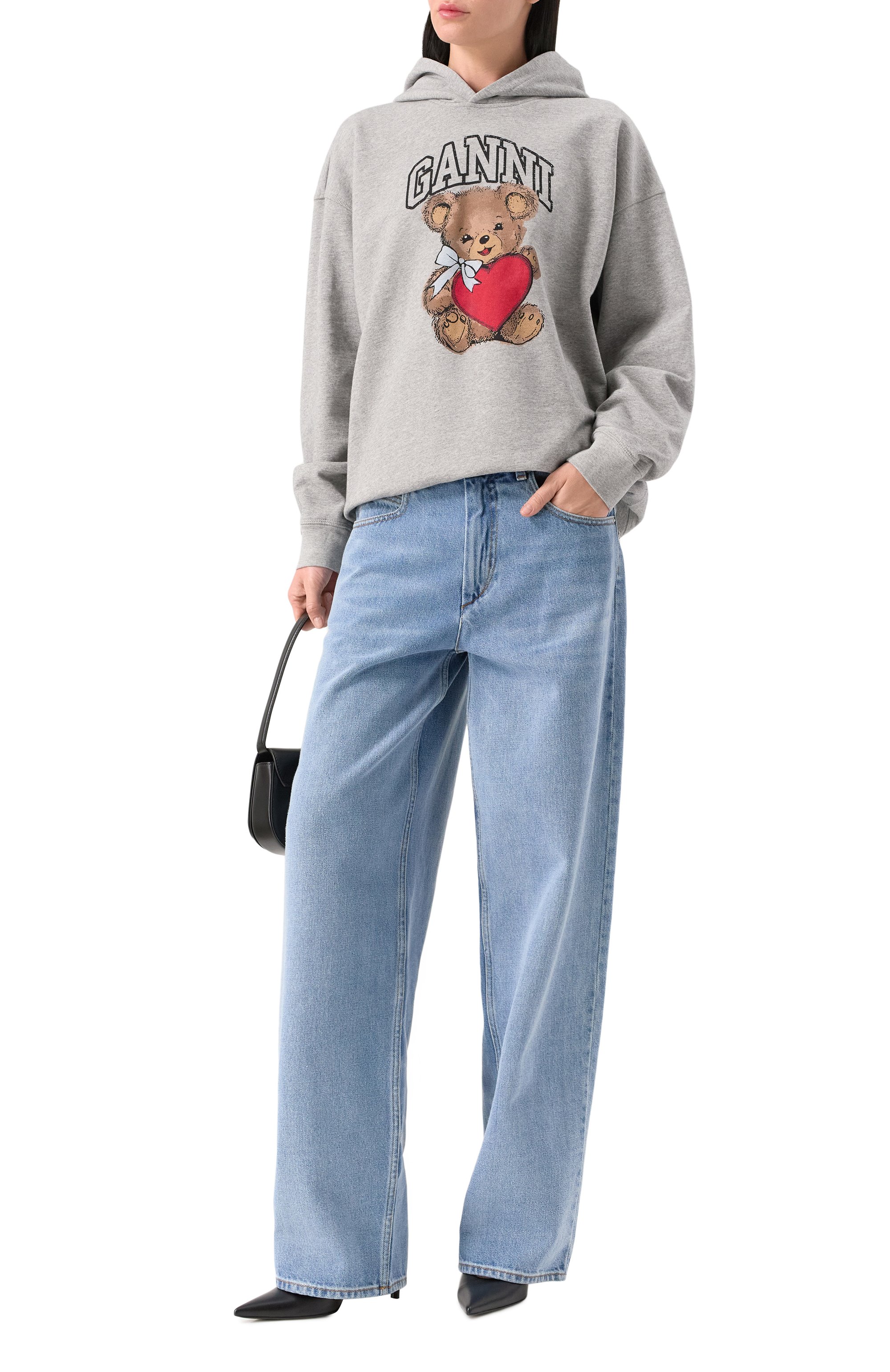 Хлопковое худи GANNI, арт. T4162, фото 2