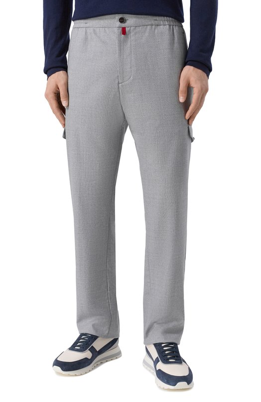 Шерстяные брюки Kiton UPLACTRK0170H01 Серый  UPLACTRK0170H01 Фото 3