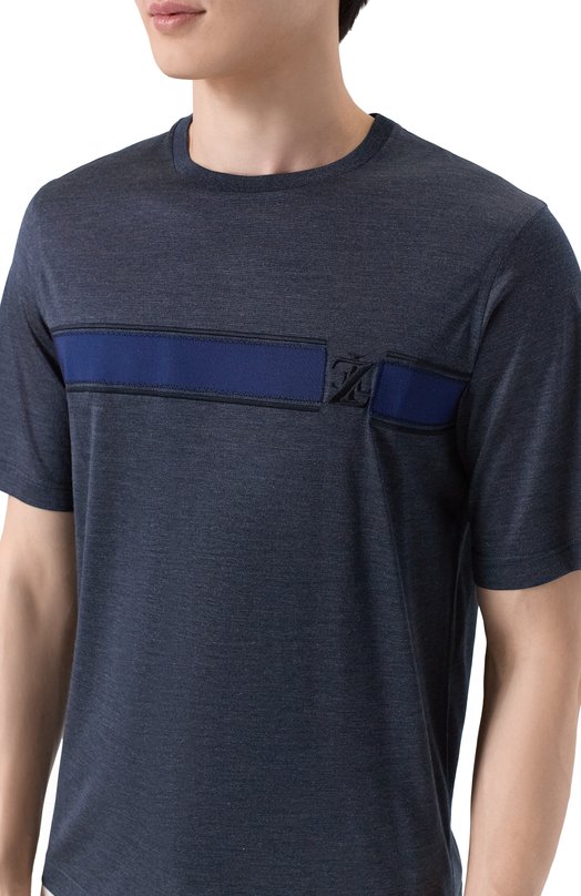 Шелковая футболка Zilli TSR02AM0608VZLE01 Синий  TSR02AM0608VZLE01 Фото 5