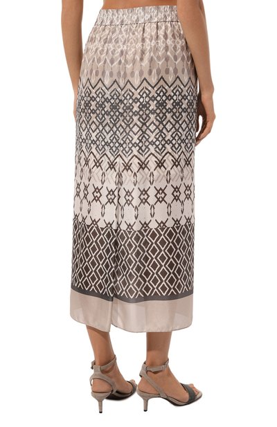 Шелковая юбка BRUNELLO CUCINELLI, арт. MP00SG3623, фото 4