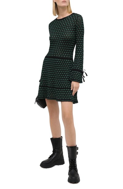 Платье из хлопка и вискозы REDVALENTINO черного цвета по цене 76350 руб., арт. UR3KD00B/5A4, фото 2 Платье из хлопка и вискозы REDVALENTINO, арт. UR3KD00B/5A4, фото 2
