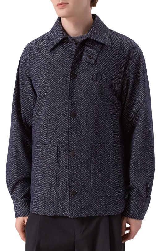 Хлопковая куртка-рубашка Giorgio Armani GM002072/AF19617 Синий  GM002072/AF19617 Фото 3