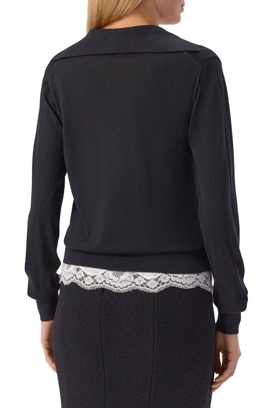 Кашемировый кардиган Dolce & Gabbana FXVA7Z/JBW0P Чёрный  FXVA7Z/JBW0P Фото 4