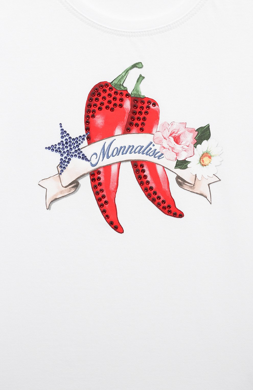 Хлопковая футболка MONNALISA, арт. 11C607, фото 3