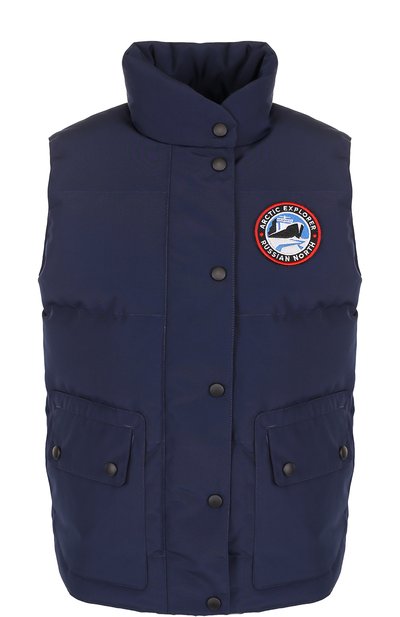 Пуховый стеганый жилет с логотипом бренда ARCTIC EXPLORER, арт. INDIG_NAVY_W, фото 1