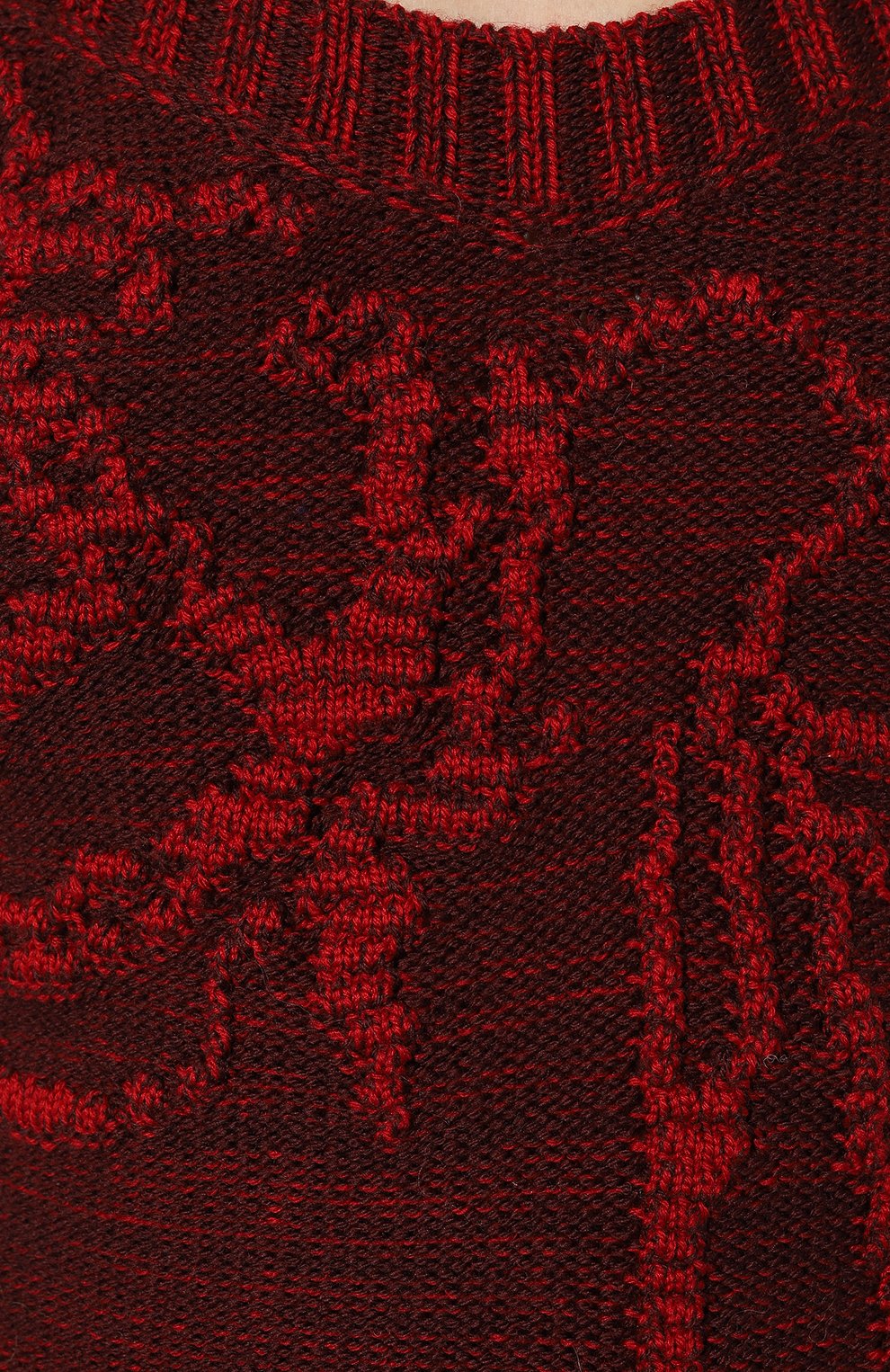 Шерстяной топ AND THE BRAND бордового цвета по цене 29960 руб., арт. W24-TP026-0702-669, фото 5 Шерстяной топ AND THE BRAND, арт. W24-TP026-0702-669, фото 5