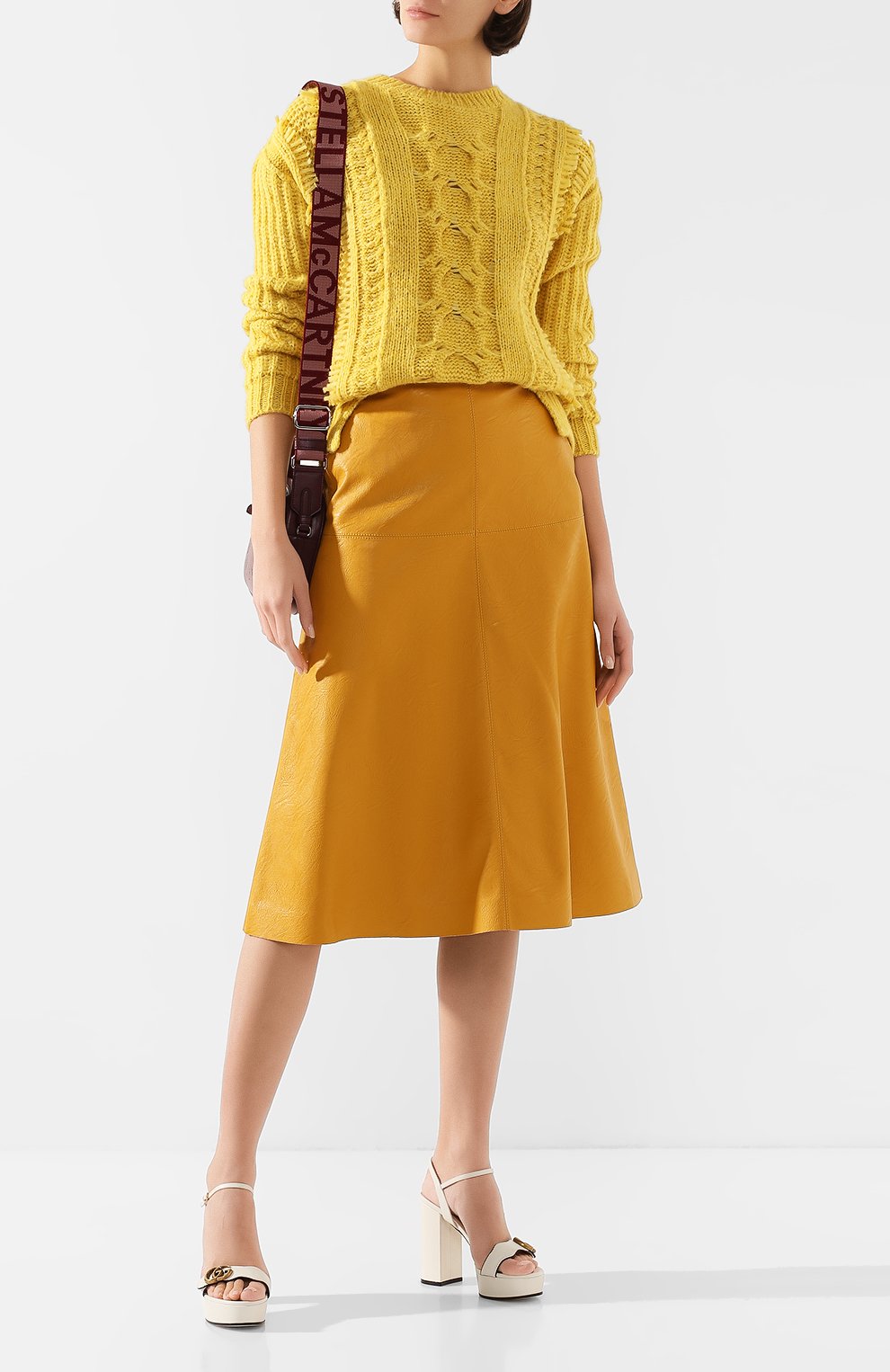 Юбка STELLA MCCARTNEY желтого цвета по цене 72800 руб., арт. 591611/SJB14, фото 2 Юбка STELLA MCCARTNEY, арт. 591611/SJB14, фото 2