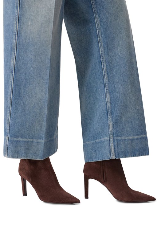 Замшевые ботильоны Frankie 85 Jimmy Choo FRANKIEAB85SVV Коричневый  FRANKIEAB85SVV Фото 2