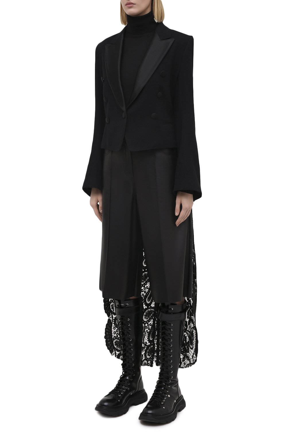 Жакет из хлопка и шерсти ANN DEMEULEMEESTER черного цвета по цене 152500 руб., арт. 2002-1002-PB-165-099, фото 3 Жакет из хлопка и шерсти ANN DEMEULEMEESTER, арт. 2002-1002-PB-165-099, фото 3