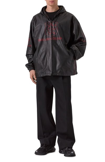 Кожаная куртка BALENCIAGA черного цвета по цене 875500 руб., арт. 813589/TRS01, фото 2 Кожаная куртка BALENCIAGA, арт. 813589/TRS01, фото 2