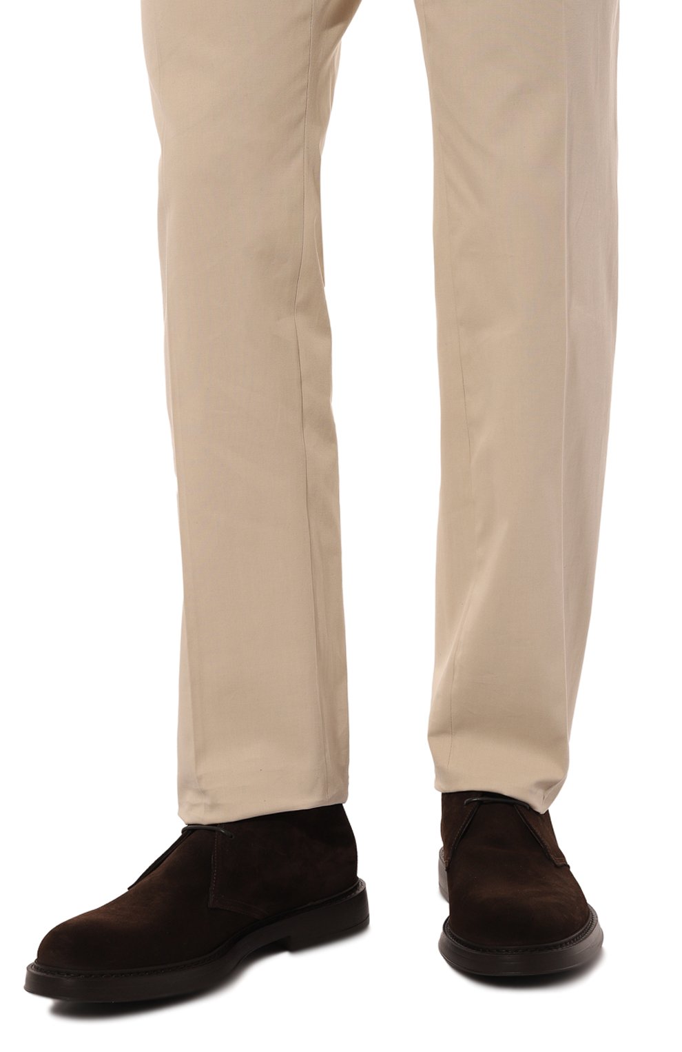 Замшевые ботинки DOUCAL'S темно-коричневого цвета по цене 52100 руб., арт. DU3237BRUXUF009T, фото 3 Замшевые ботинки DOUCAL'S, арт. DU3237BRUXUF009T, фото 3