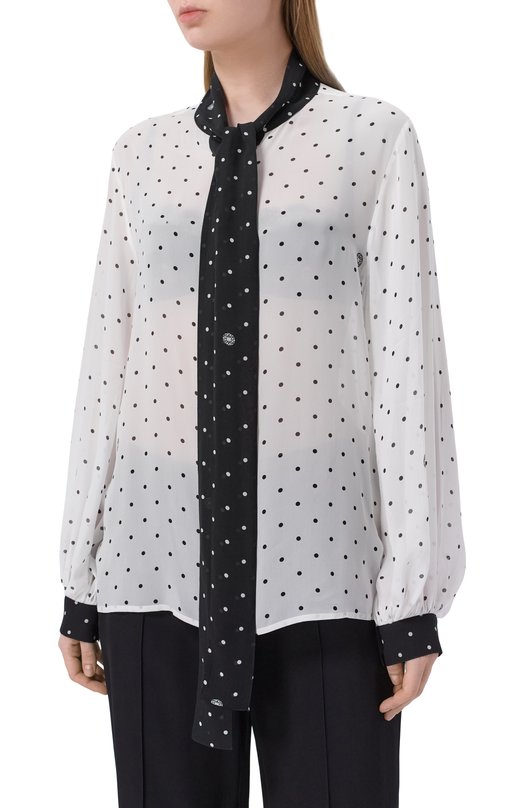 Шелковая блузка Elie Saab SH000/SI001 Чёрно-белый  SH000/SI001 Фото 3