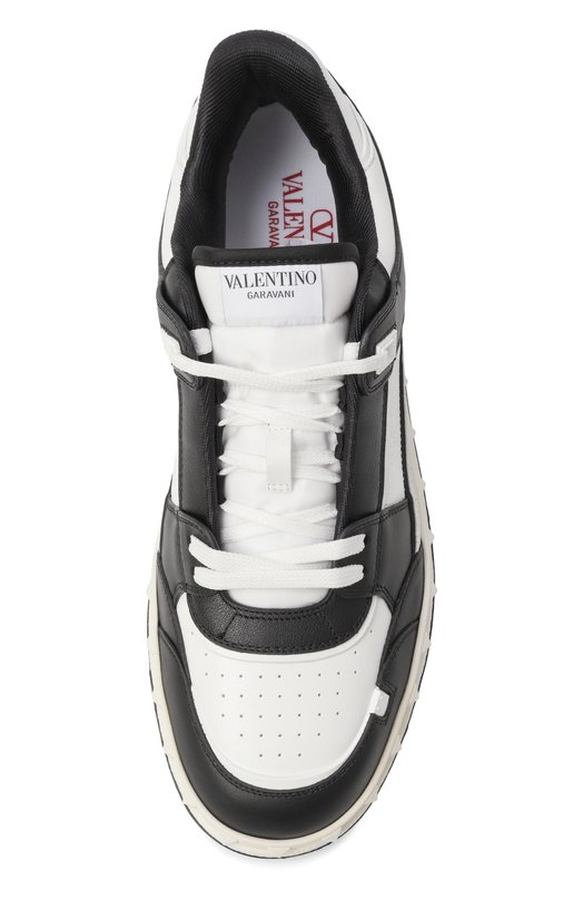 Кожаные кеды Freedots Valentino 7Y2S0H43/RDG Чёрно-белый  7Y2S0H43/RDG Фото 6