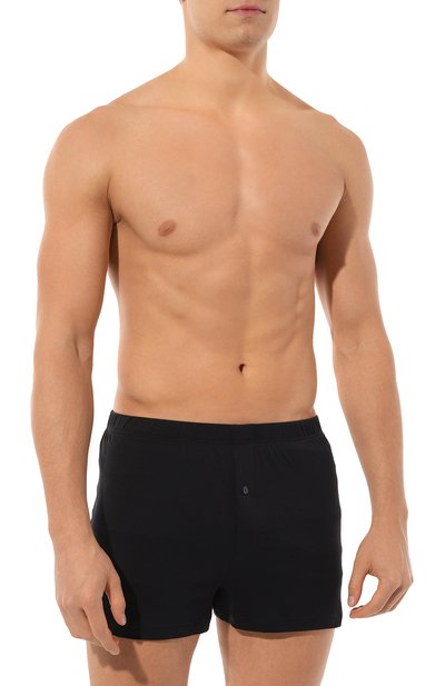 Хлопковые боксеры HANRO черного цвета по цене 21940 руб., арт. 073172., фото 2 Хлопковые боксеры HANRO, арт. 073172., фото 2