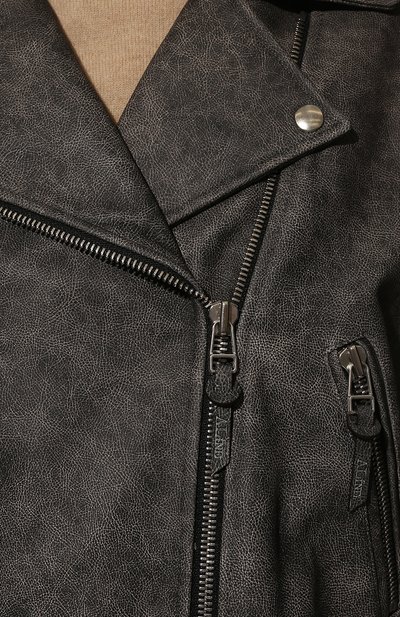 Кожаная куртка ALINE серого цвета по цене 165000 руб., арт. AL22FW010908, фото 5 Кожаная куртка ALINE, арт. AL22FW010908, фото 5