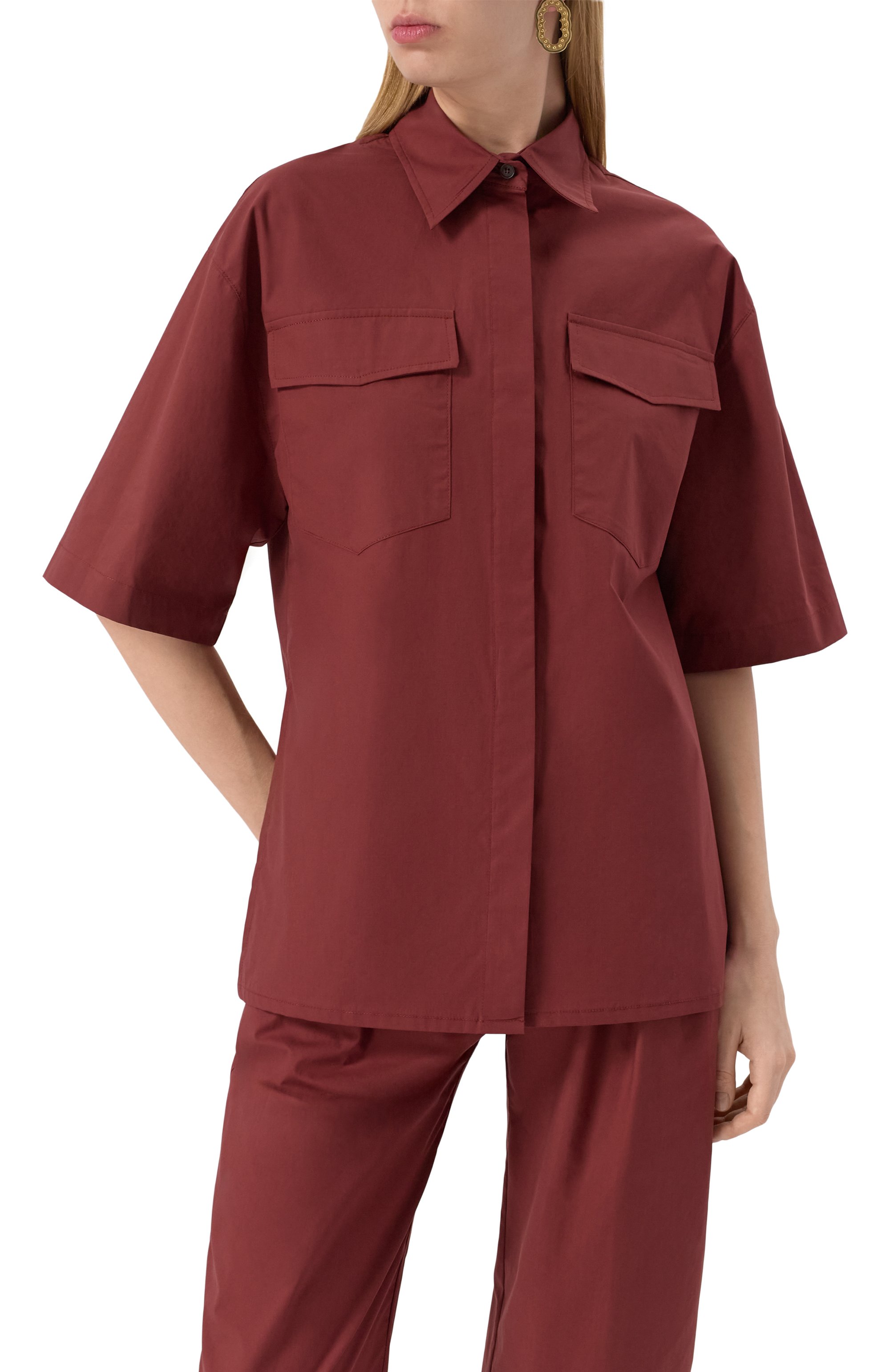 Хлопковая рубашка ERIKA CAVALLINI, арт. P5SJ18, фото 3