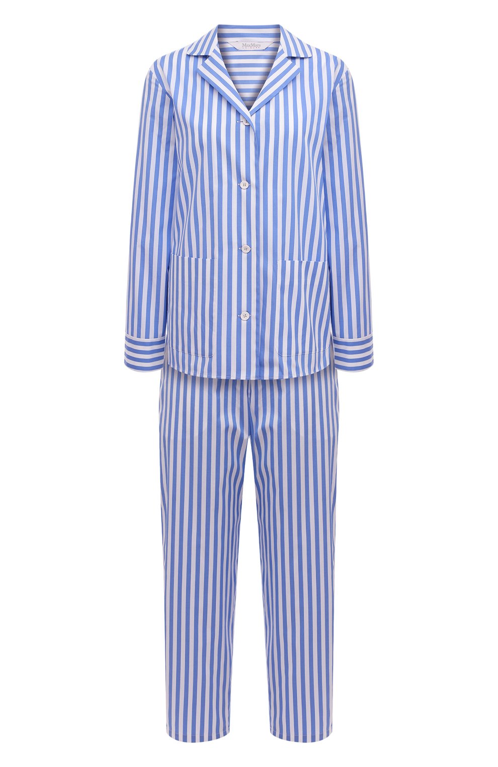 Хлопковая пижама WEEKEND MAX MARA голубого цвета по цене 47330 руб., арт. GERALD 31110126-SASIA 31310126, фото 1 Хлопковая пижама WEEKEND MAX MARA, арт. GERALD 31110126-SASIA 31310126, фото 1