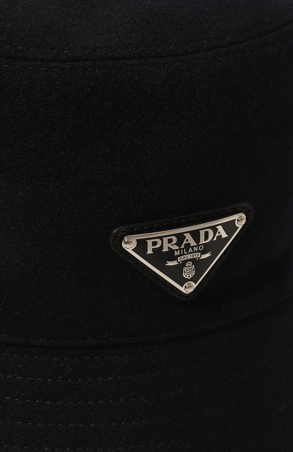 Шерстяная панама PRADA темно-синего цвета по цене 59000 руб., арт. 2HC137-1UMT-F0124, фото 4 Шерстяная панама PRADA, арт. 2HC137-1UMT-F0124, фото 4