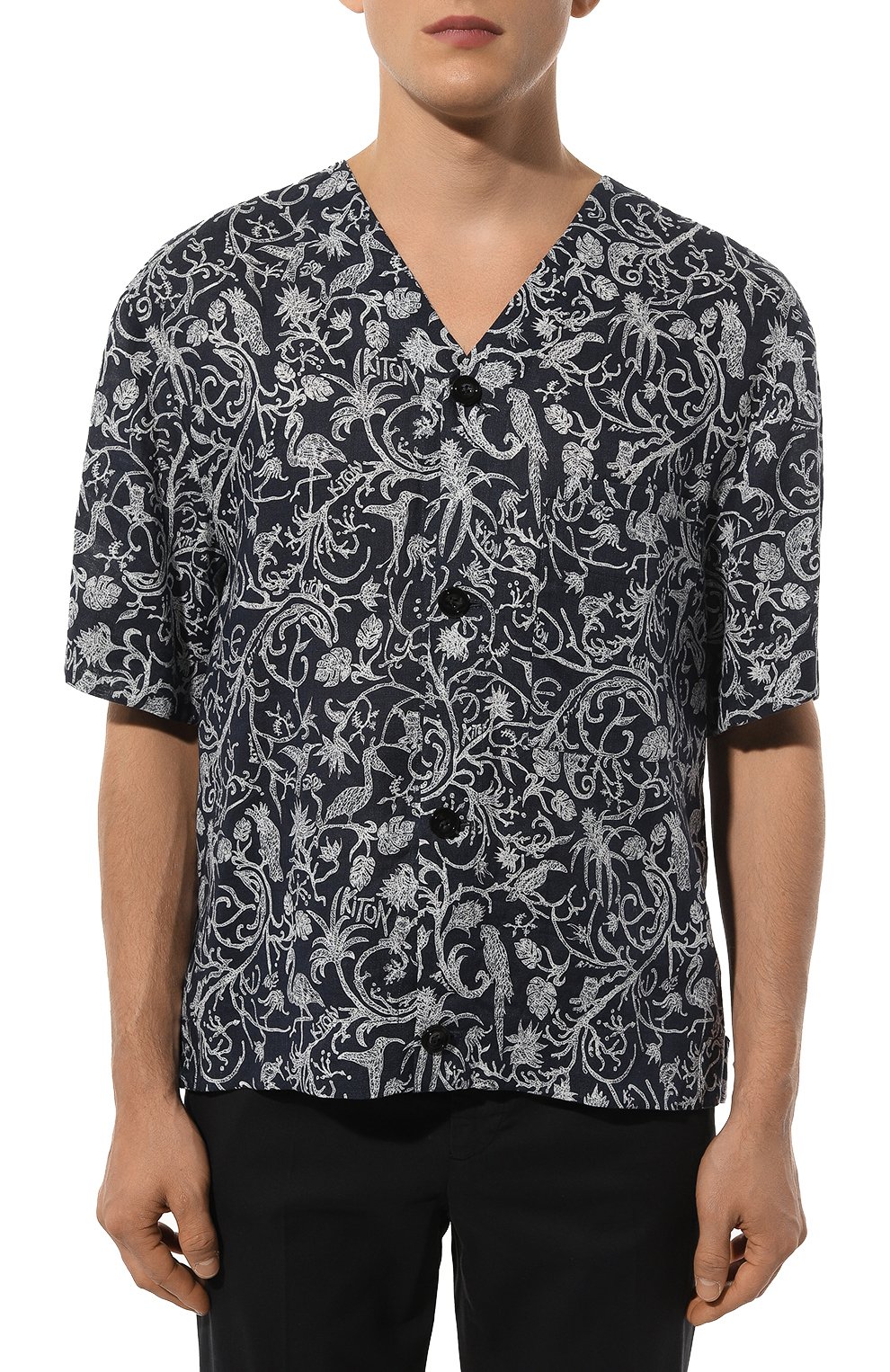 Льняная рубашка KITON, арт. UMC025H08902, фото 3