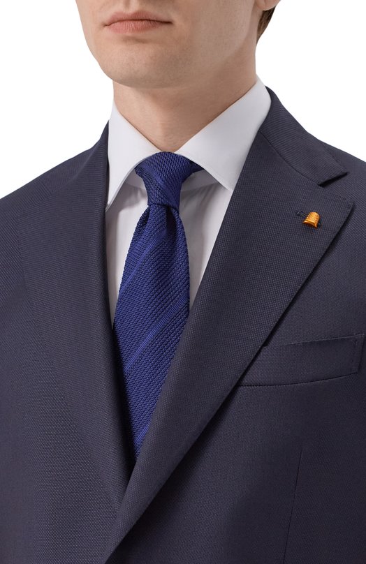 Шелковый галстук Zilli CRAV02M0600VRTE00 Синий  CRAV02M0600VRTE00 Фото 2