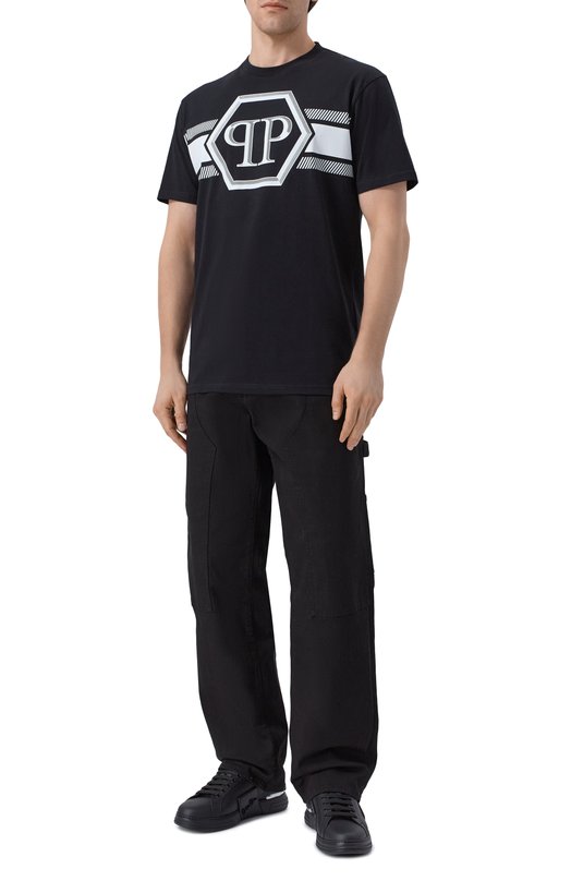 Кожаные кеды Phantom Kicks Philipp Plein SAFS USC0904 PLE005N Чёрный  SAFS USC0904 PLE005N Фото 2