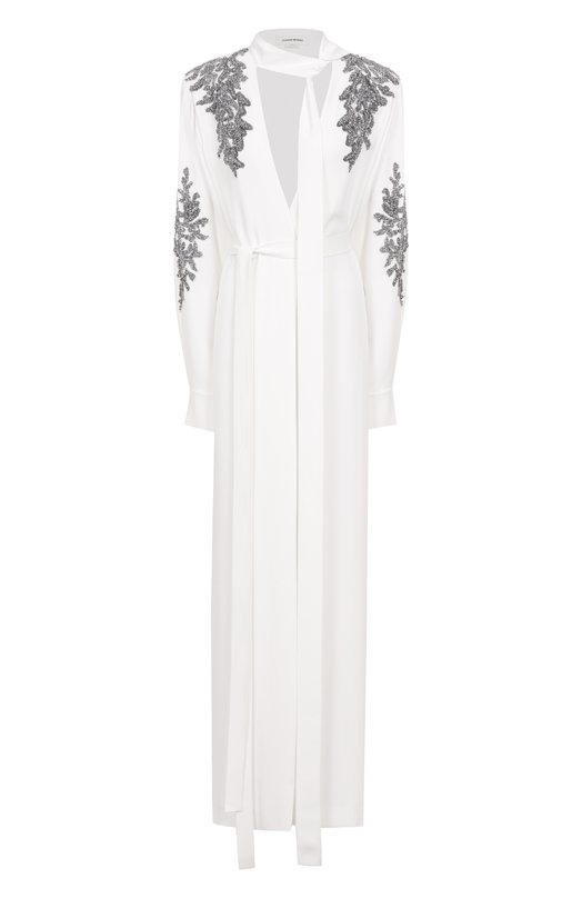 Платье с отделкой пайетками и бисером Zuhair Murad PCT25020/CRCA019 Белый PCT25020/CRCA019
