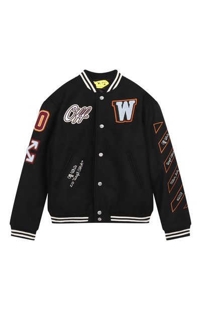 Шерстяной бомбер OFF-WHITE, арт. 0BEH001F26FAB0010_001