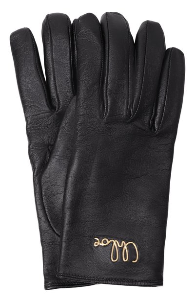 Женские кожаные перчатки CHLOÉ, арт. CHC24WG020LBR