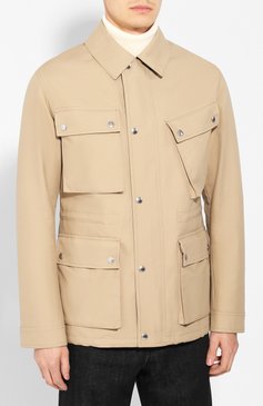 Мужская хлопковая куртка BERLUTI бежевого цвета, арт. R160FL34-001 | Фото 3 (Материал подклада: Купро; Материал внешний: Хлопок; Рукава: Длинные; Длина (верхняя одежда): Короткие; Мужское Кросс-КТ: Верхняя одежда; Кросс-КТ: Ветровки, Куртка, Легкие; Статус проверки: Проверена категория; Драгоценные камни: Проставлено; Материал сплава: Проставлено; Стили: Кэжуэл)