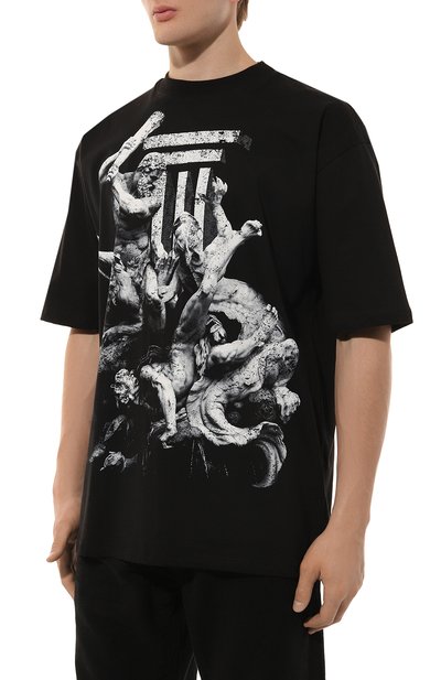 Хлопковая футболка DIEGO VENTURINO, арт. D3W4DVTS0LDSTR, фото 3