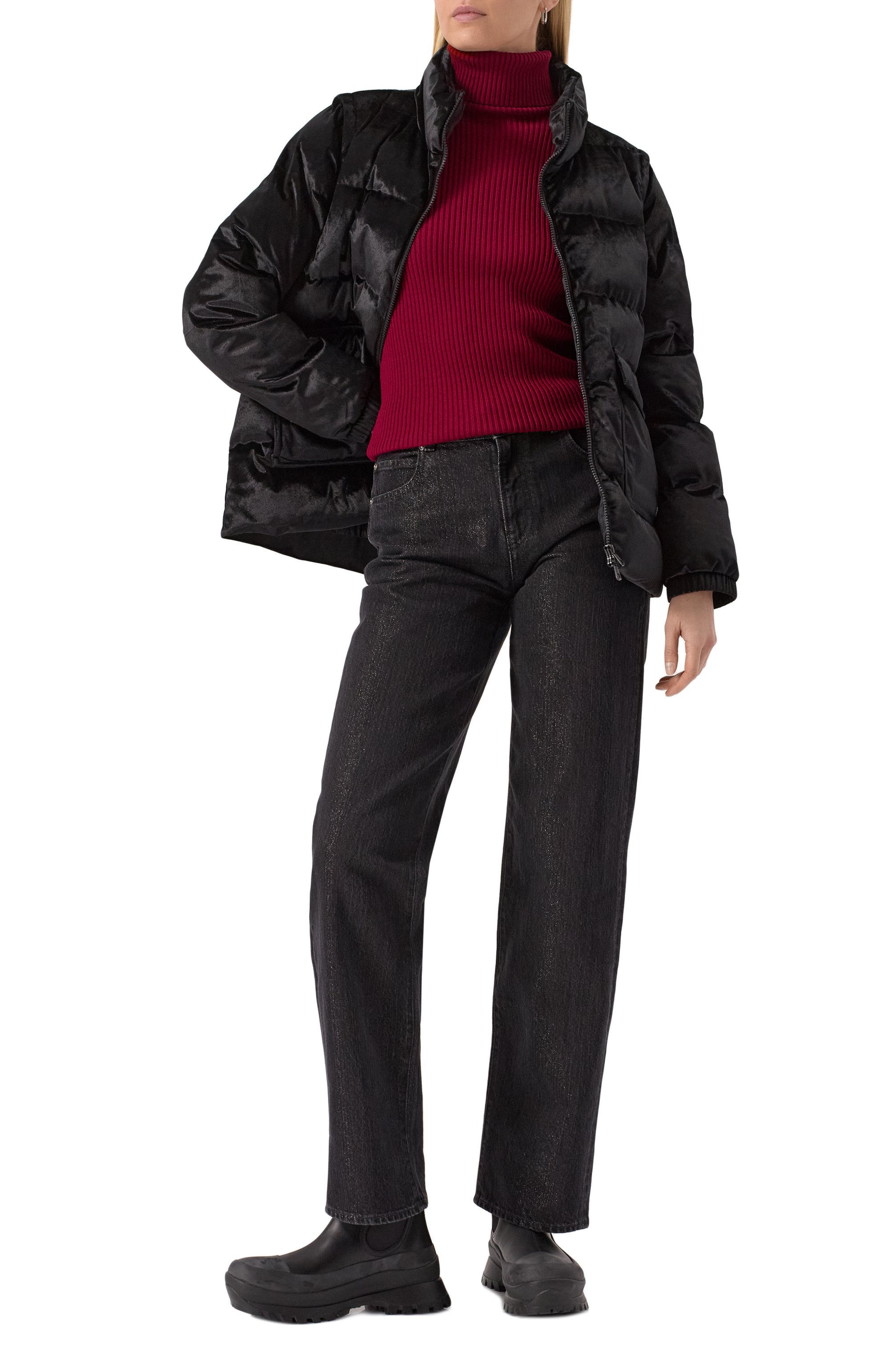 Бархатный пуховик EA7, арт. 6DTB06/TNGBZ, фото 2