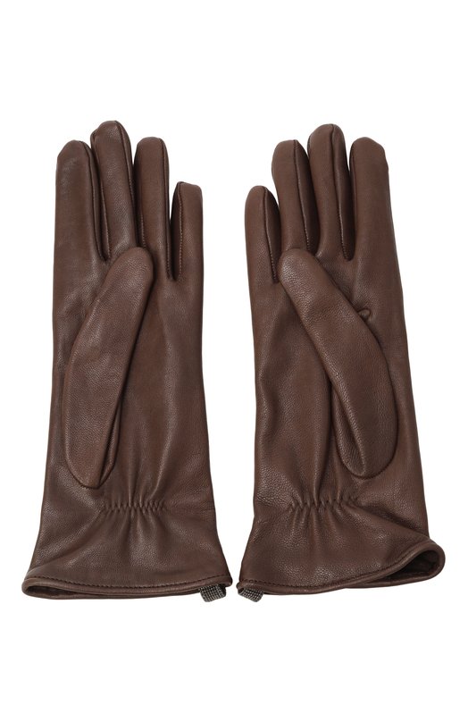 Кожаные перчатки Brunello Cucinelli MPPAH9009 Коричневый  MPPAH9009 Фото 4