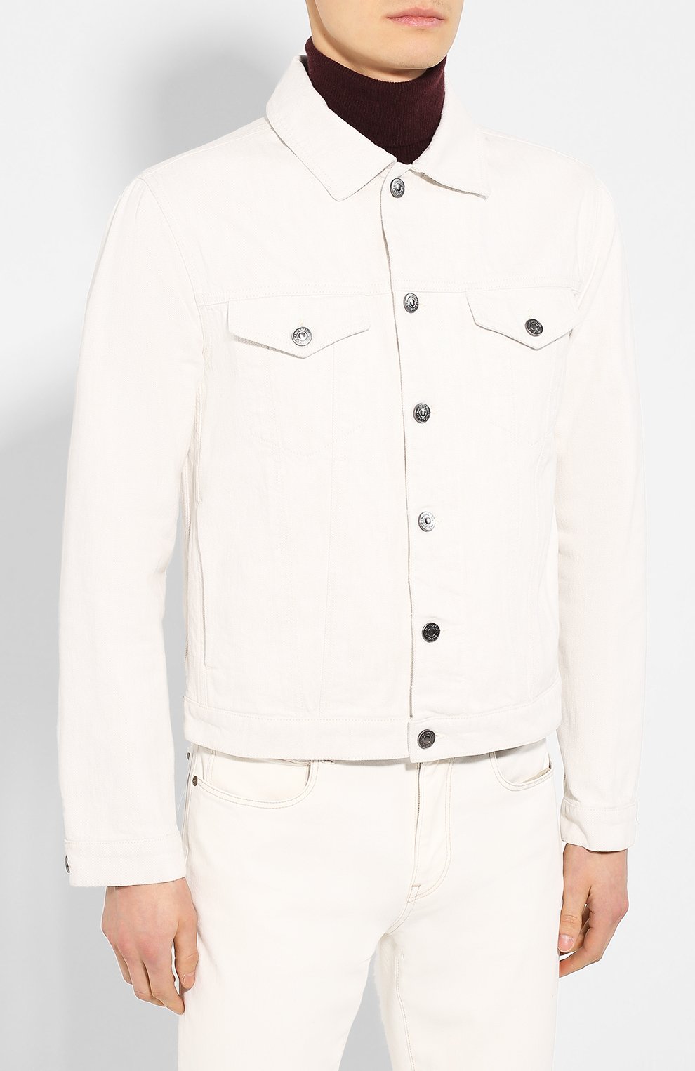 Джинсовая куртка ZEGNA белого цвета по цене 119500 руб., арт. UUT12/U135C, фото 3 Джинсовая куртка ZEGNA, арт. UUT12/U135C, фото 3