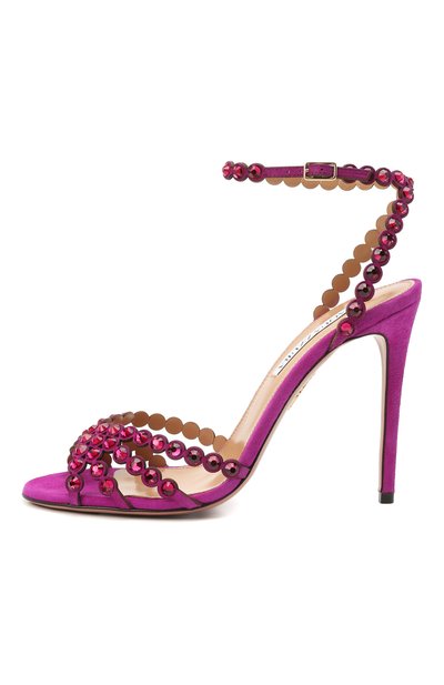 Замшевые босоножки tequila 105 AQUAZZURA, арт. TQLHIGS0-SUE-EX0, фото 3