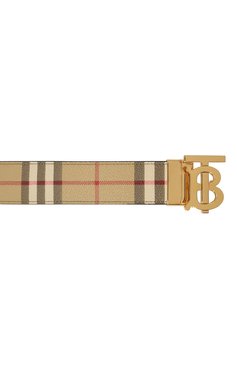 Мужской двусторонний ремень BURBERRY коричневого цвета, арт. 8070286 | Фото 5 (Материал: Экокожа; Случай: Повседневный; Материал сплава: Проставлено; Нос: Не проставлено)