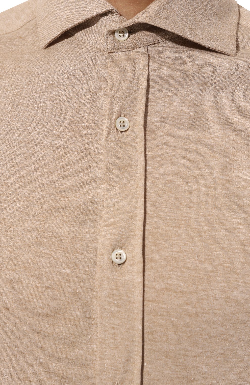 Рубашка изо льна и хлопка BRUNELLO CUCINELLI, арт. MW835B2269, фото 5