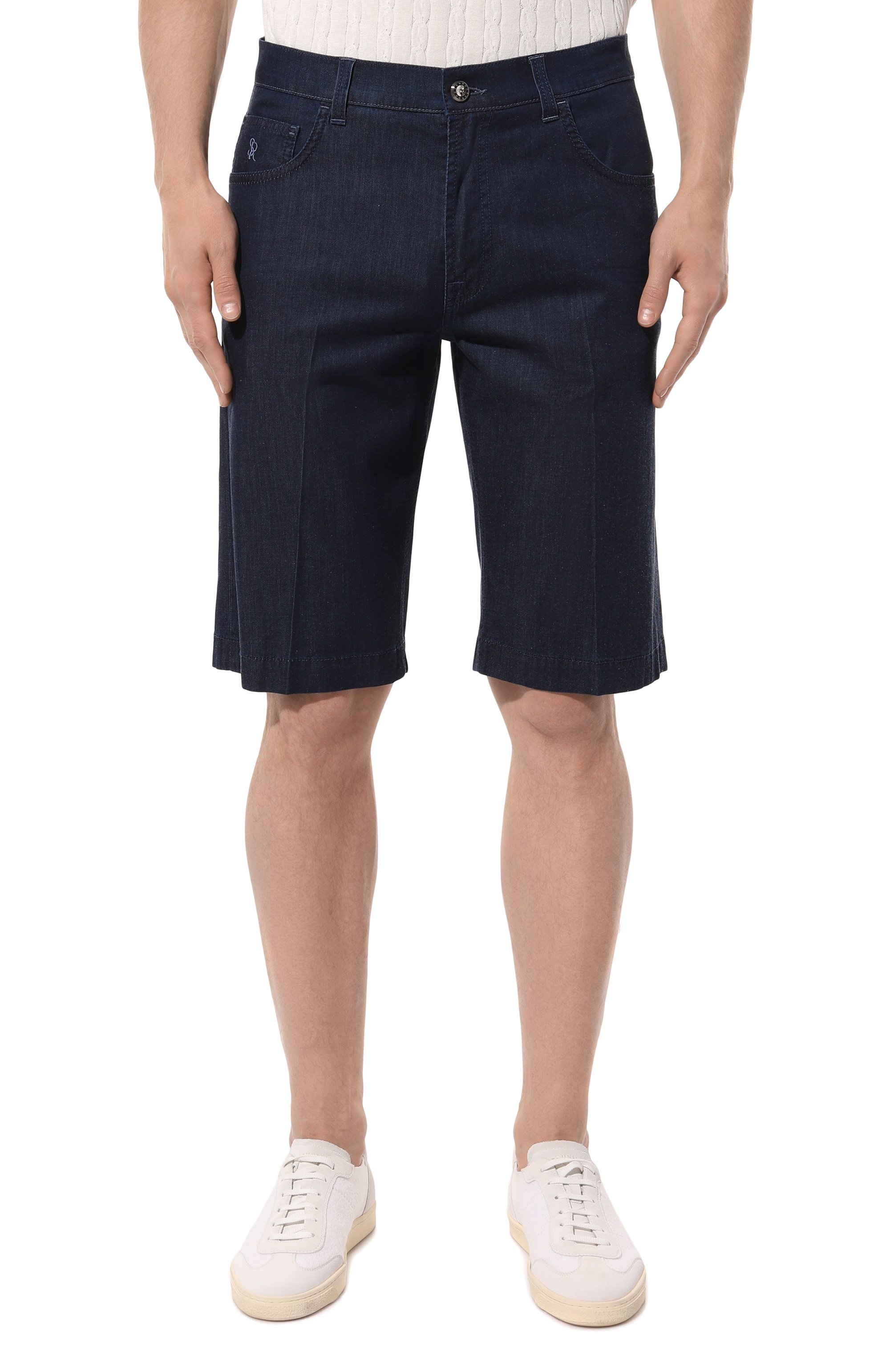 Джинсовые шорты STEFANO RICCI темно-синего цвета по цене 79150 руб., арт. MFT4201261/T77BL, фото 3 Джинсовые шорты STEFANO RICCI, арт. MFT4201261/T77BL, фото 3