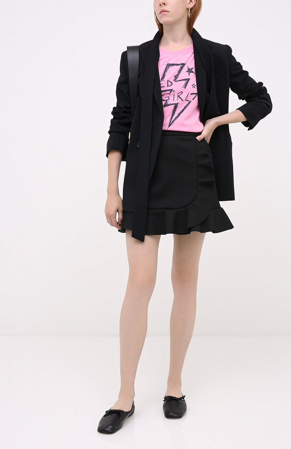 Хлопковая футболка REDVALENTINO розового цвета по цене 14250 руб., арт. UR3MG06X/59S, фото 2 Хлопковая футболка REDVALENTINO, арт. UR3MG06X/59S, фото 2
