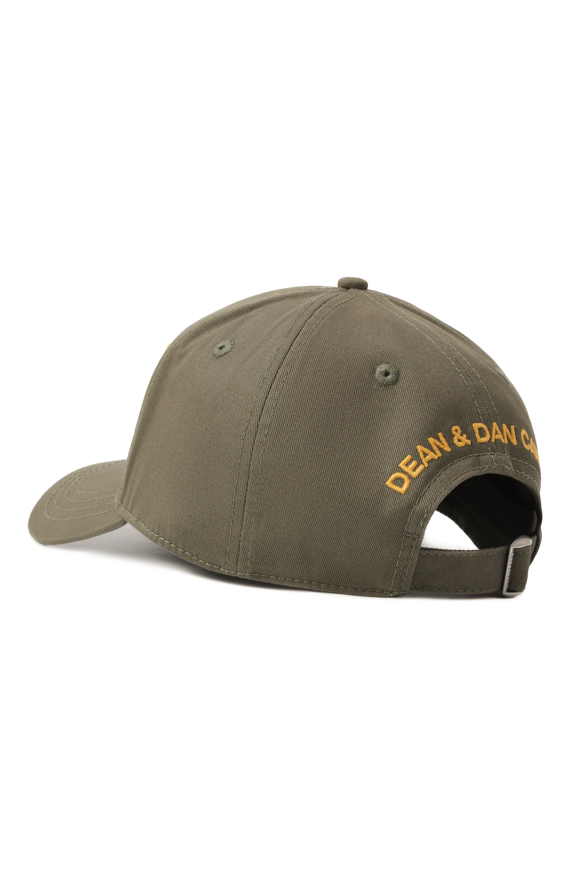 Хлопковая бейсболка DSQUARED2 хаки цвета по цене 22700 руб., арт. BCM0881/05C00001, фото 2 Хлопковая бейсболка DSQUARED2, арт. BCM0881/05C00001, фото 2