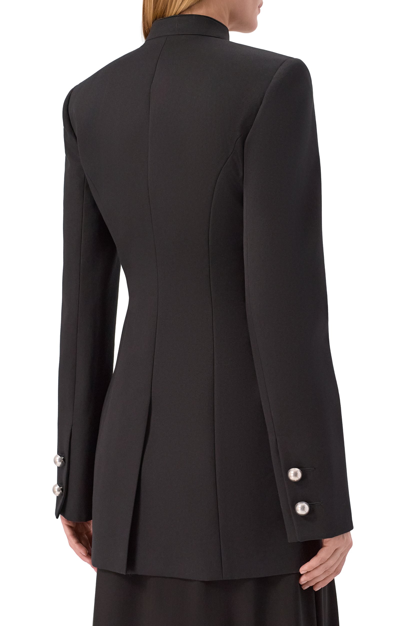 Хлопковый жакет ANN DEMEULEMEESTER черного цвета по цене 184500 руб., арт. B0014267/FA709, фото 4 Хлопковый жакет ANN DEMEULEMEESTER, арт. B0014267/FA709, фото 4