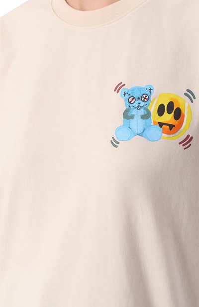 Хлопковая футболка BARROW кремового цвета по цене 11400 руб., арт. S5BWW0TH058, фото 5 Хлопковая футболка BARROW, арт. S5BWW0TH058, фото 5