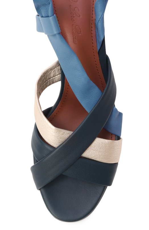 Кожаные босоножки Aida Loro Piana FAL0498 Синий  FAL0498 Фото 6