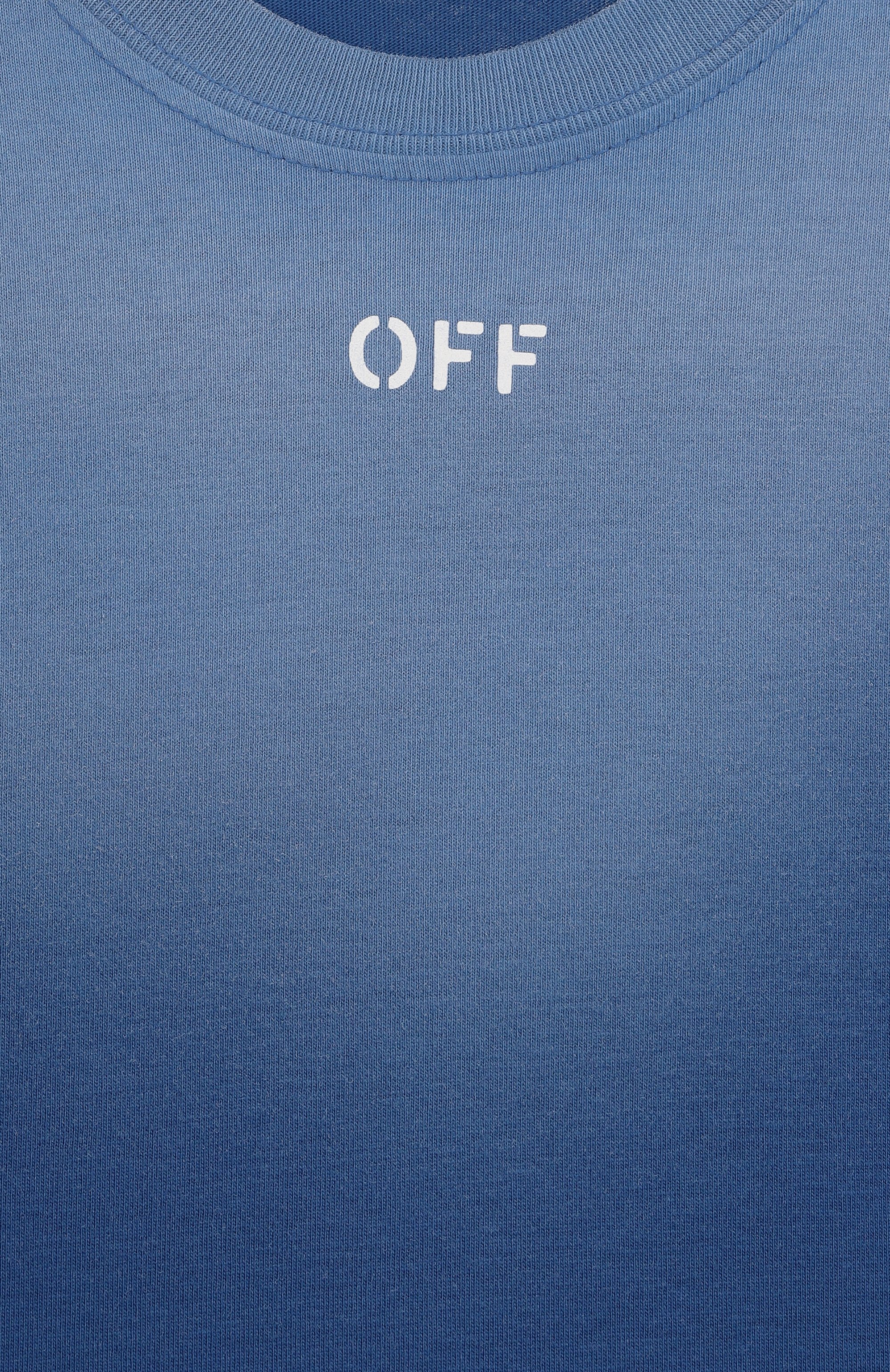 Хлопковая футболка OFF-WHITE, арт. 0BAA002S25JER006/4-12, фото 3